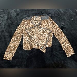 Sheer Leopard Print Jacket